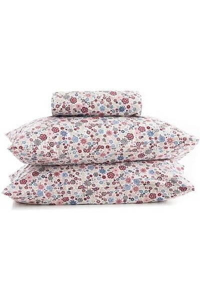 STOREMAX Muartshop. |   Liberty | 100% Cotton Single 100 X 200 Elastic Sheet Set Claret Red 871301
