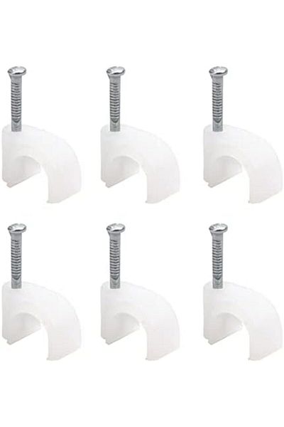 STOREMAX Bystoreby Pcs No 1 Concrete Nail Cable Holder Crochet -1 Number 4X6 mm Cord Cable Crochet (100)