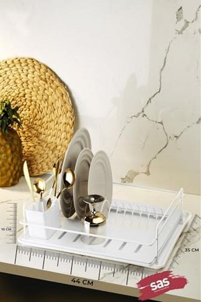 STOREMAX Mrttnca Haus Lifetime Stainless Dish Rack Dish Basket Single Layer Plate Rack Thermo Plastic