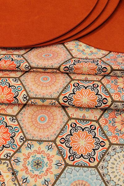 STOREMAX Sellbuystore Color Hexagon Patterned Digital Printed Runner American Service 40X150 cm 1053513