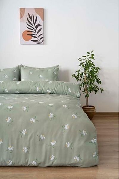 STOREMAX Muartshop Green Daisy Double Duvet Cover Set 871301