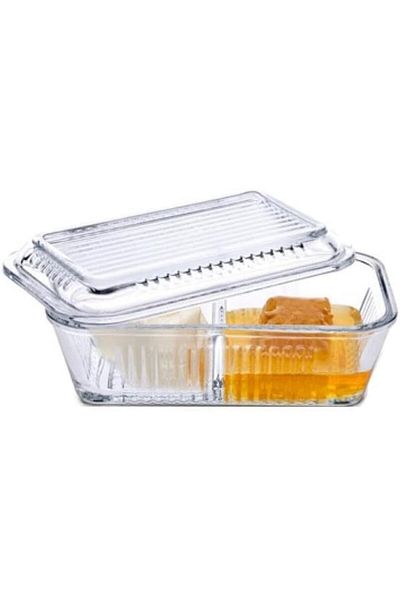 STOREMAX Bystoreby Frigo Studio 2 Compartment Glass Storage Container Newdesing 646268