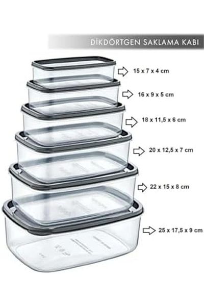 STOREMAX Home Set of 6 Rectangular Storage Containers - Platinum Series White Star Buy Bz 1087243