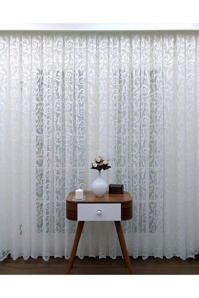 STOREMAX Muartshop Home Off White Extrafoam Pleatless Tulle Curtain 150 X 240 cm 871301