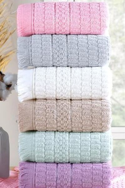 STOREMAX Sellbuystore Textile Aysu |   6-Piece 50X90 cm Hand & Face Towel Set Pink 1053513