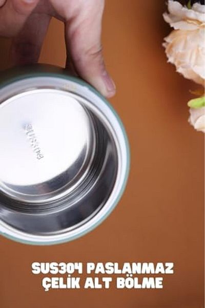 STOREMAX Bystoreby 800ml Lunchbox Mini Size Two Tiers Stainless Steel Lunch Box Food Box Spoon Hedi