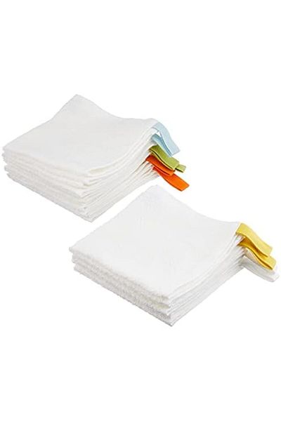 STOREMAX Lvnmblya Krama Wash Cloth, White 10 Pieces Cotton Unbleached 30 X 30 cm Shop Deesing 224120