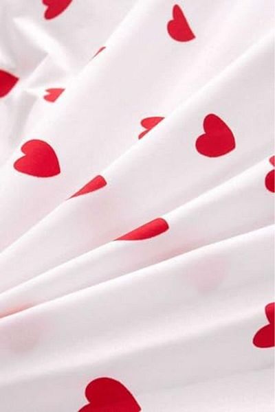 STOREMAX Mrttnca Red Heart Double Duvet Cover Set Cotton Trndymrt 1087243