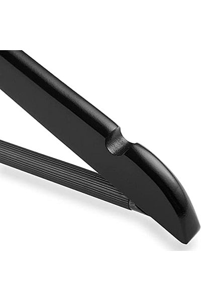 STOREMAX Muartshop 24 Pieces of Wood Look Plastic Hangers, Black, Clothes Shirt Pants Clothes Hangers