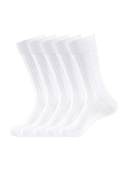 Generic DUNISO Men's Crew Socks 5 Pairs Cotton Calf Business Formal Socks