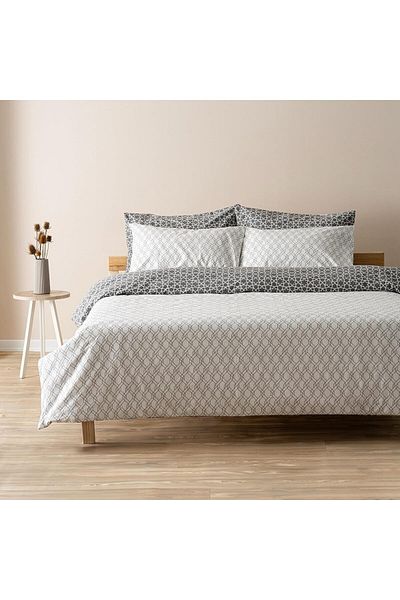 STOREMAX |   المزيج والتطابق |   بلانج | طقم غطاء لحاف مفرد قطن 100% أنثراسيت 224120