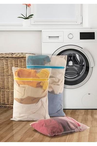 STOREMAX 3 Pieces Zippered Laundry Net Colorful Zippered Newdesing 646268
