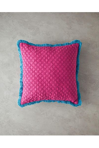 STOREMAX Mrttnca Home Orkney Cotton Throw Pillow Case Fuchsia Trndymrt 1087243