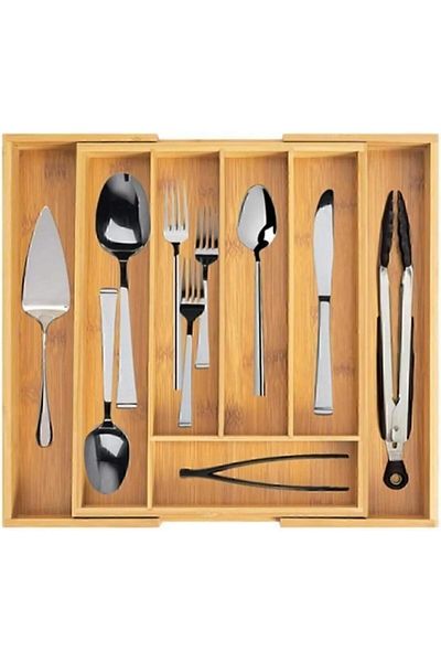 STOREMAX Ntwork Adjustable Drawer Size Adjustable Spoon Holder 5-7 Compartments Art 1087243