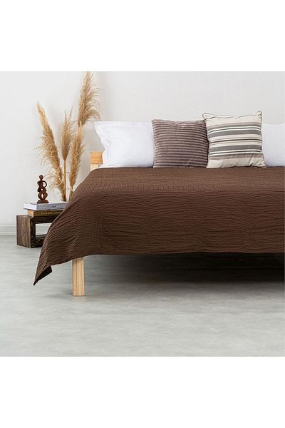 STOREMAX Sellbuy Store |   Jazzy |   Double Premium Multi-Purpose Bedspread Brown 1053513