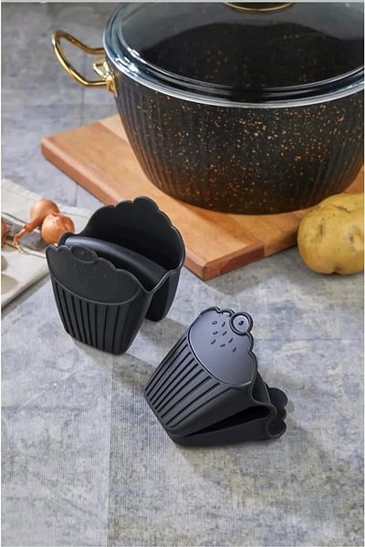 STOREMAX Ntwork Home 2 Pieces Silicone Oven Gloves, Fireproof, Non-Stick Silicone Tray Holder, Oven and Hot