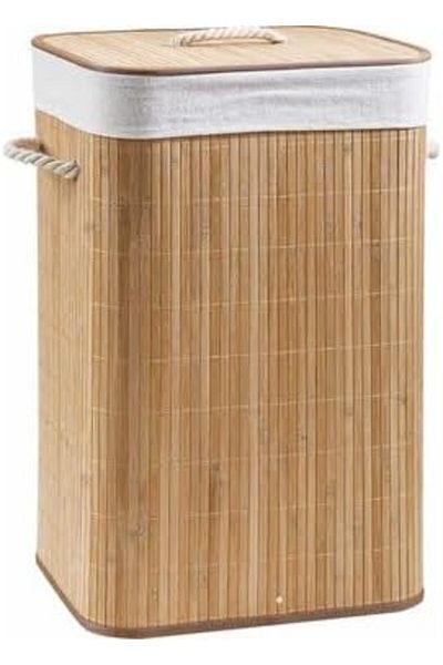 STOREMAX Jvnnastore Natural Oval Bathroom Bamboo Laundry Dirty Basket Round Square Natural (Square) Trendyfr 64