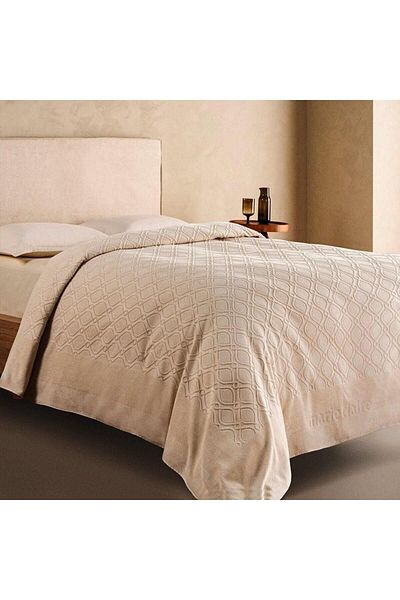 STOREMAX Mrttnca Claire Pike Bedspread Agusto Velvet Double Beige Trndymrt 1087243