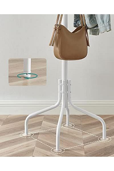 STOREMAX Bystoreby Coat Rack, Clothes Hanger, Metal, 12 Hooks, Wardrobe, 4 Feet, Coat, Hat, Bag,