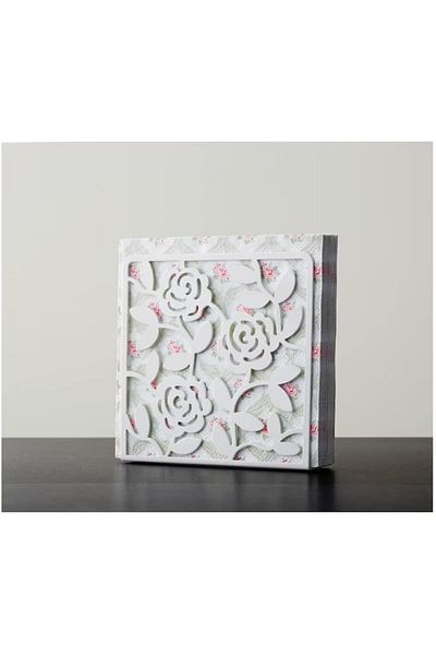 STOREMAX Sellbuystore Steel Powder Coated Napkin Holder (White, 16X16 cm) 1053513