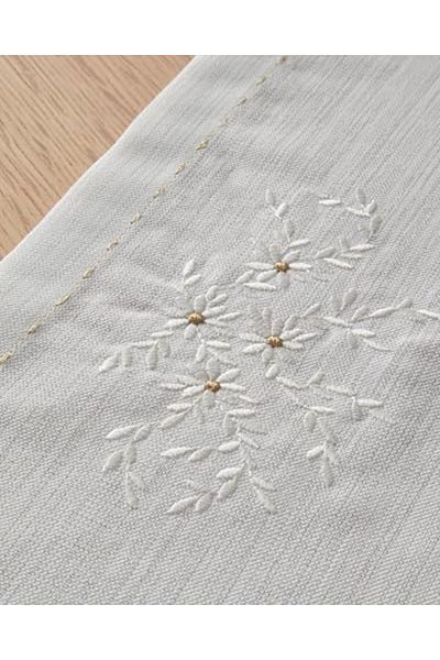 STOREMAX Sellbuystore Home Adelina Polyester Runner 40X140 cm White-Gold 1053513