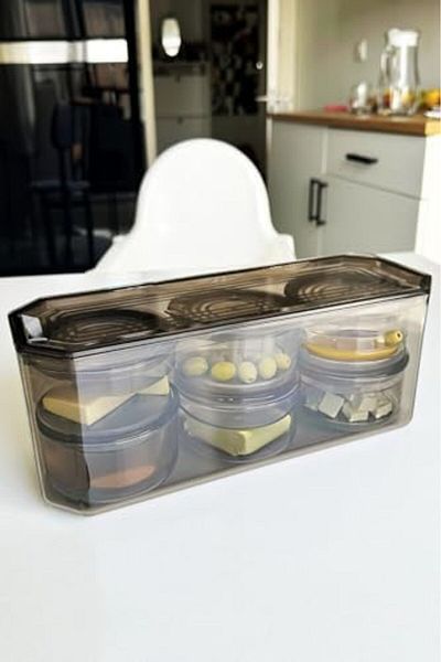 STOREMAX Bystoreby 7 Piece Breakfast Set with Crystal Storage Box and Vacuum Lid |   7-Piece Breakfast Set Ant