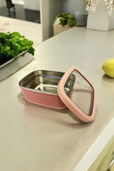 STOREMAX Bystoreby Ahmet Rectangular Storage Container 2 L Pink Vp-931, Pink Newdesing 646268