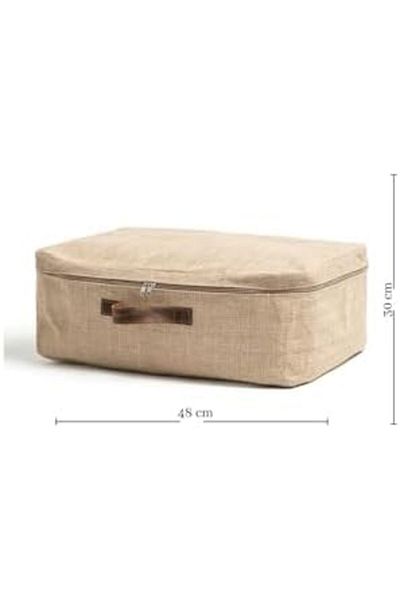 STOREMAX Sellbuystore Bee Medium Size Jute Base Cushion Quilt Sweater Bag 48 X 30 X 18 cm 1053513