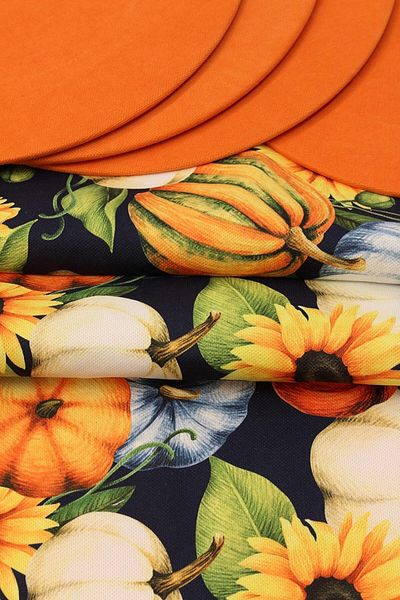 STOREMAX Ntwork Gourd Pattern Black Background Digital Printed Runner American Service 40X150 cm Art 10872