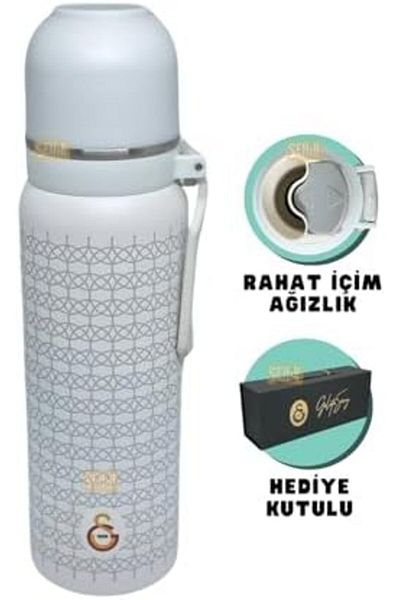 STOREMAX Ntwork 650ml Licensed Double Layer Stainless Steel Thermos 8 Hours Hot Cold Boxed (White) Art