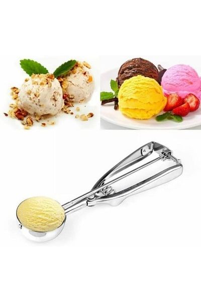 STOREMAX Jvnnastore Home Stainless Steel Ice Cream Spoon, Cookie, Watermelon and Ice Cream Spoon with Latch