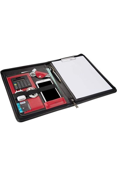 STOREMAX Lvnmblya 9000 Secretary's A4 Faux Leather Hand Portfolio with Phone Case Secretary's Notepad Account Maki