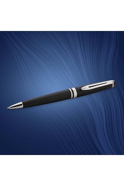 STOREMAX Ntwork Expert Matte Black Chrome Design Ballpoint Pen, Medium Thickness Nib, Blue Ink (S09