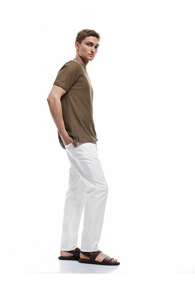 Koton Cotton Pocket Detailed Regular Fit Buttoned Canvas Trousers