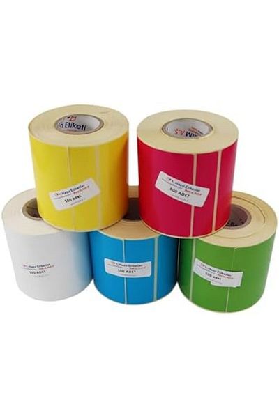 STOREMAX Muartshop Labels , Ready to Go Get It Pp Opaque Color Label 90mm X 90mm 500 Pieces in a Roll 40mm Ku