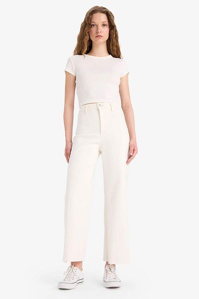 DeFacto Culotte High Waist Cut Out Crop Jean Pants B5012Ax25Sm
