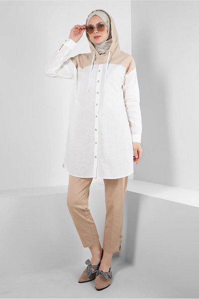 Alvina Cotton Hooded Tunic - 43854