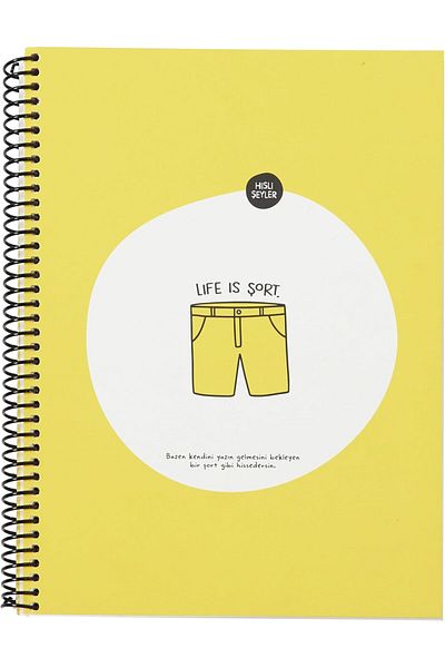 STOREMAX Ntwork Şeyler 80 Sheets Checkered Light Paper Sticker Notebook, Shorts, 18.5X25Cm Art 1087243