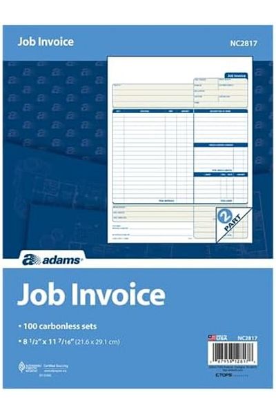 STOREMAX Srhtds Business Invoice Forms, 2-Section Carbonless, for Service and Repair Billing