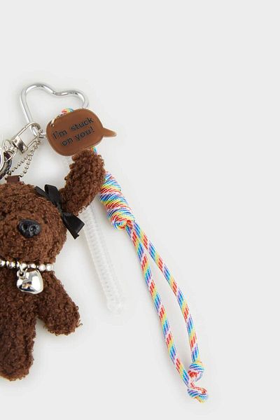 DeFacto Women's Teddy Bear Charm Keychain E9701Axns