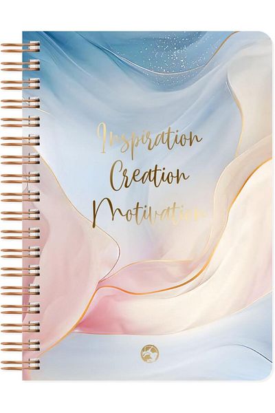 STOREMAX Ntwork Color Marble Spiral Notebook Checkered Inspiration 17X24 cm Art 1087243