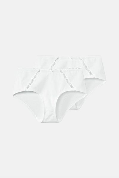 Tchibo Women 2 Pieces Textured Panties, White