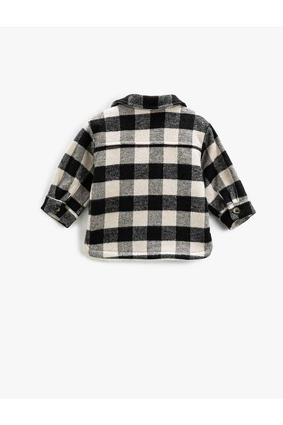 Koton Lumberjack Shirt Plush Lined Long Sleeve with Pockets