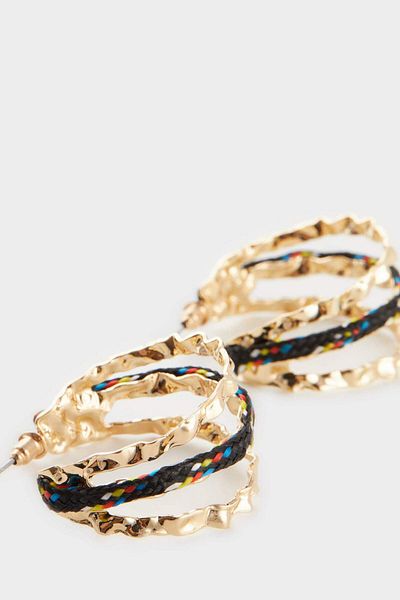 DeFacto Women's Gold Earrings F1114Axns