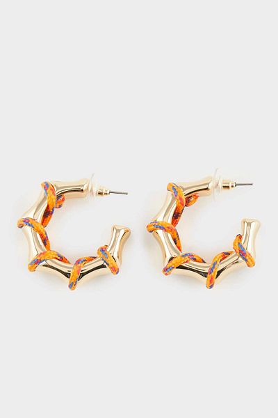 DeFacto Women's Orange Rope Detailed Gold Earrings F1119Axns