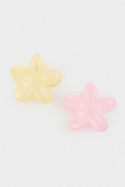 DeFacto Women's 2-Piece Flower Motif Latch Buckle E8887Axns
