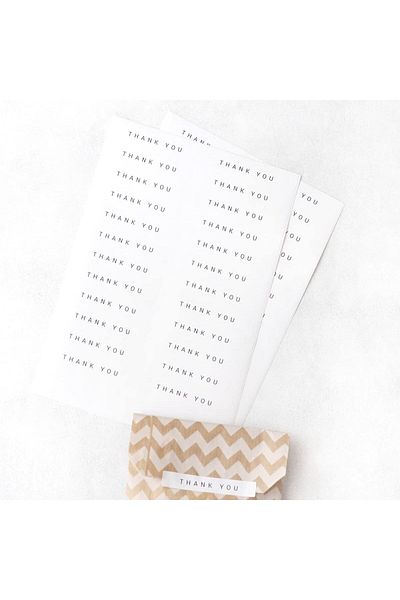 STOREMAX Muartshop Sticker, Thank You, White 2 Sheets 871301