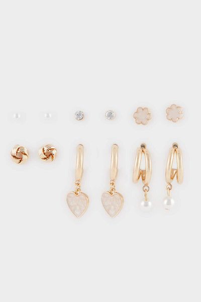 DeFacto Women's 6-Piece Earrings F0707Axns