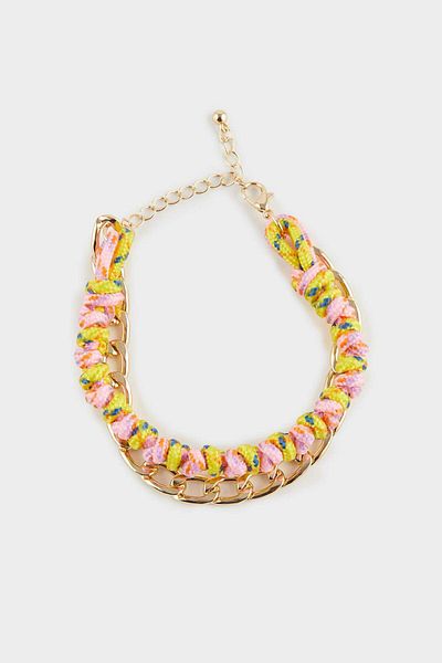 DeFacto Women's Colorful String Gold Bracelet F1120Axns