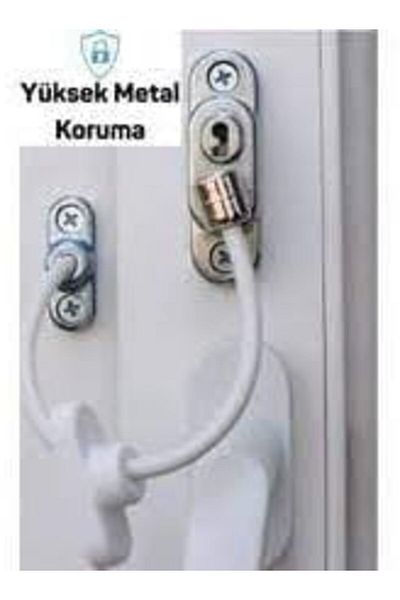 MCreative Baby Child Pvc Window and Door Safety Lock with Steel Rope (White)